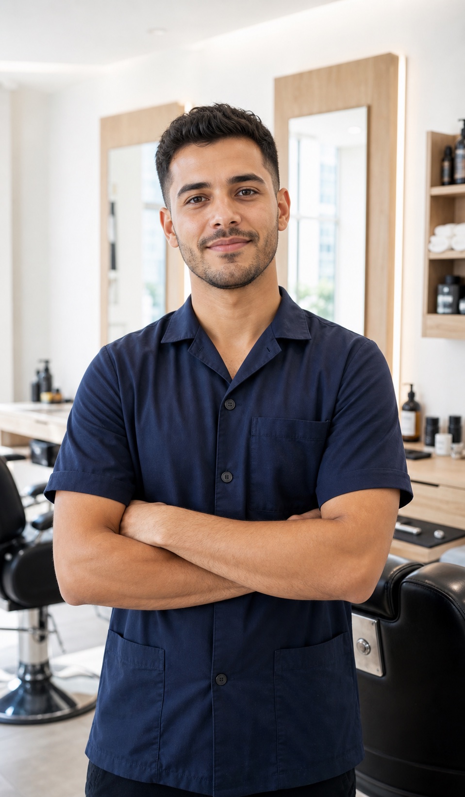 Sami barber profile portrait
