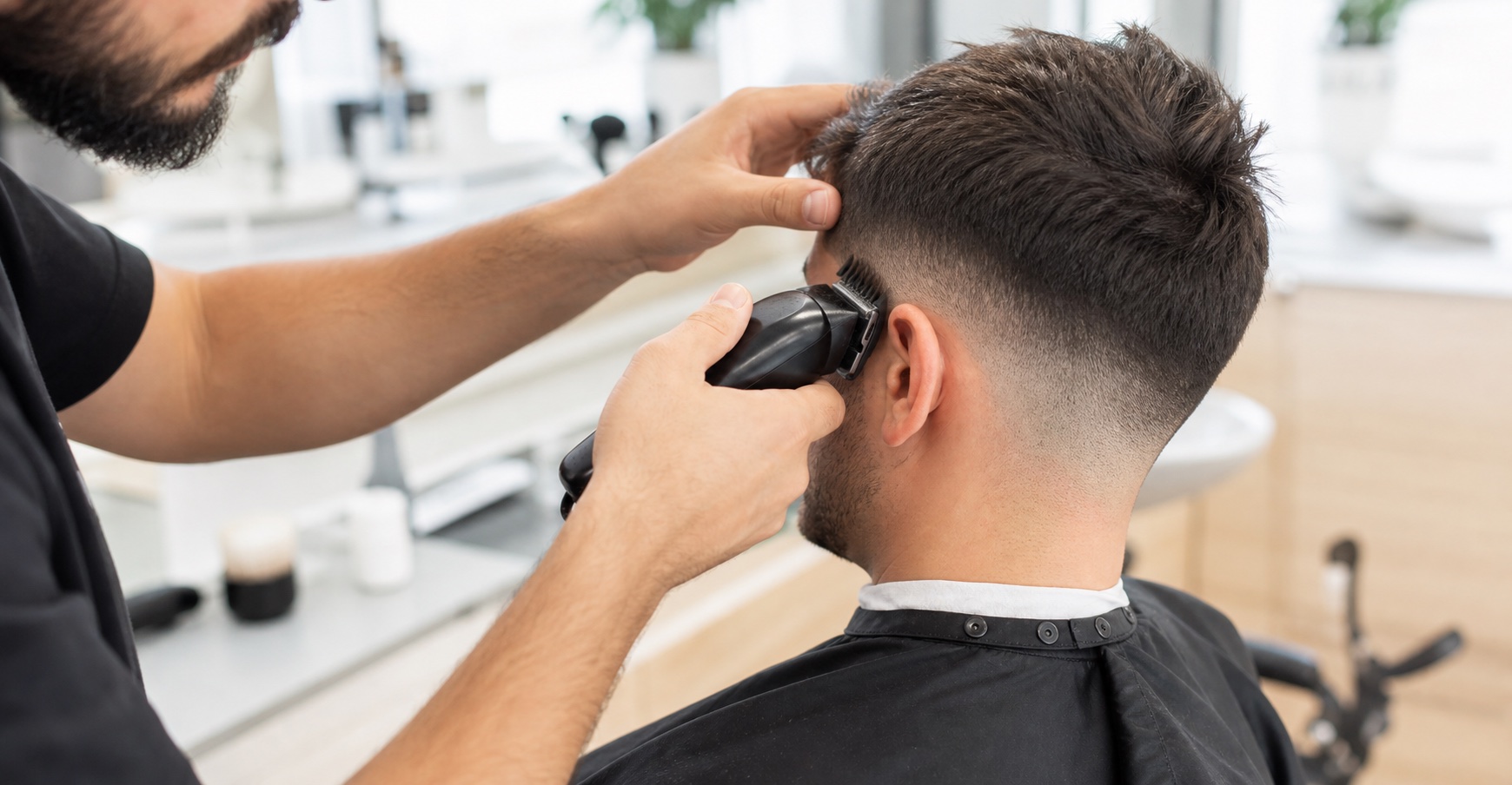 Clean taper fade haircut with clippers